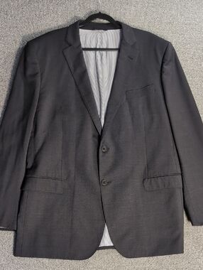 Brooks Brothers Explorer Madison Fit Stretch Wool Blazer Charcoal Grey 46L